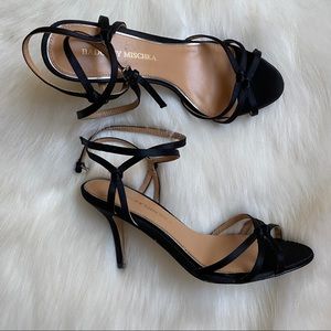 badgley mischka shoes black strappy heels